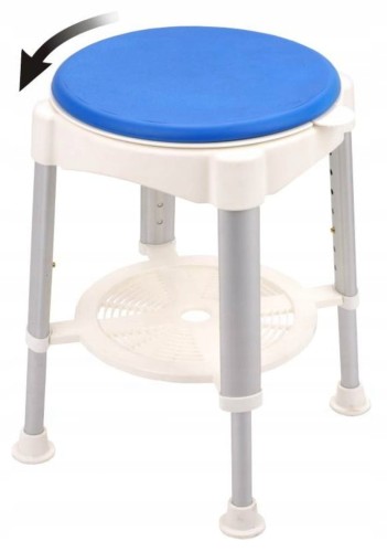 Taboret łazienkowy pod prysznic obrotowy