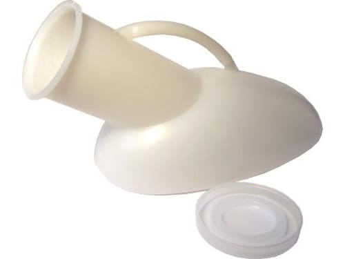 Kaczka sanitarna męska z rączką i pokrywką