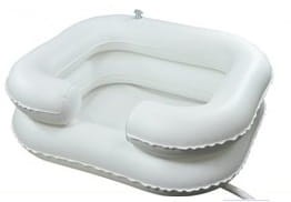 Miska pompowana do mycia głowy / włosów w łóżku